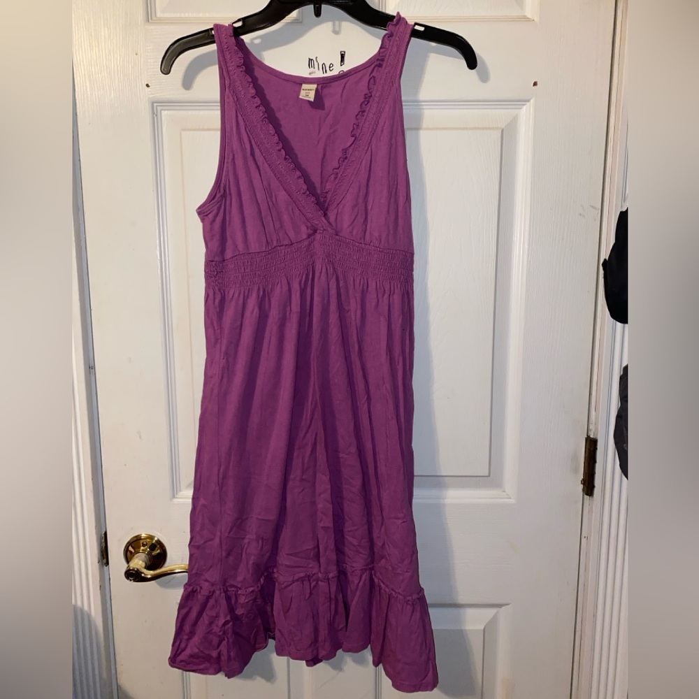 Medium Purple V-Neck Strap Dress